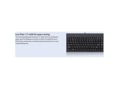 Mini-capuchon LED Kybd noir USB-Ps/2 Combo