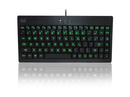 Mini clé USB illuminée Kybd/Vert/Bleu