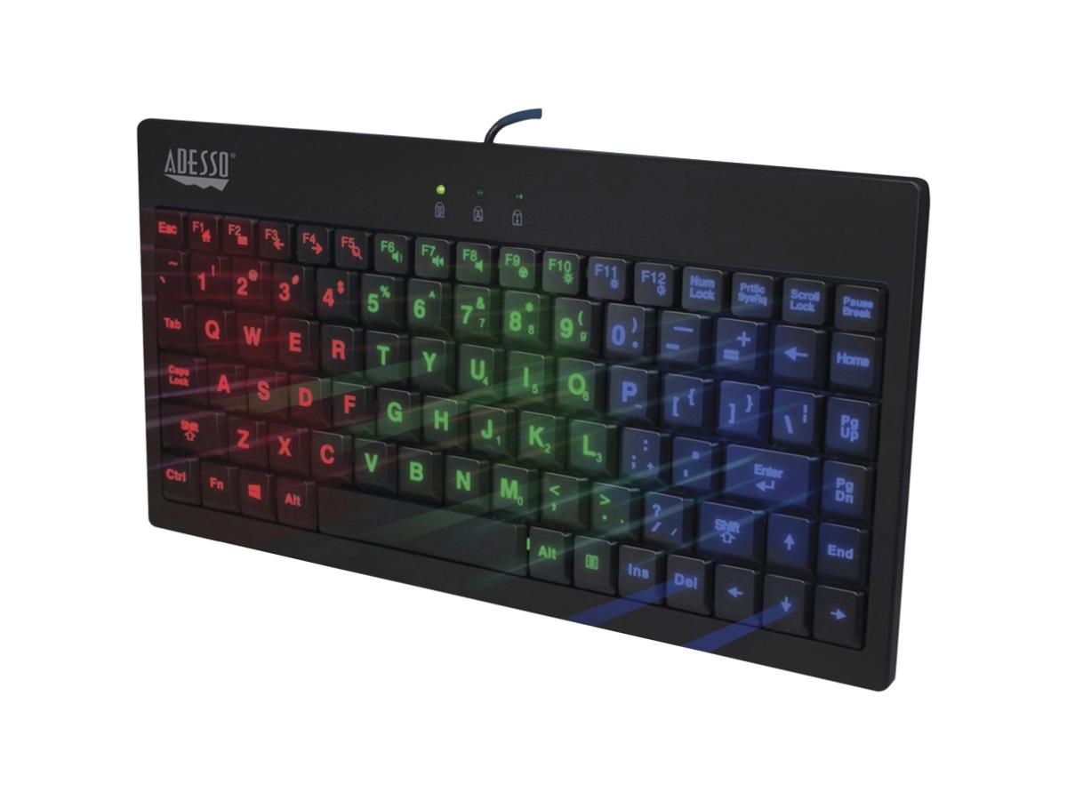 Mini clé USB illuminée Kybd/Vert/Bleu