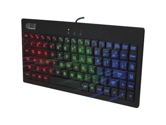 Mini clé USB illuminée Kybd/Vert/Bleu