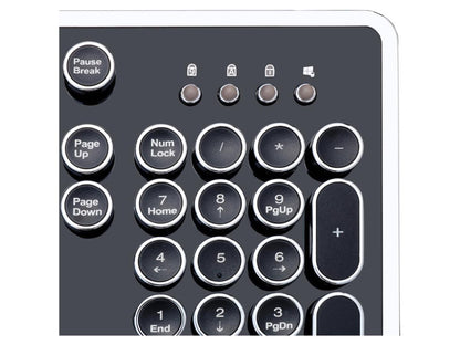 Teclado USB negro con interruptores de teclas
