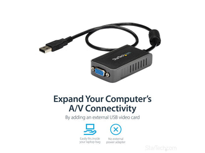 Adaptador USB 2.0 a VGA, convertidor de monitor USB a VGA para Windows.