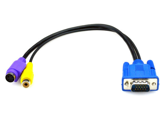 Câble adaptateur VGA vers composite et S-Vidéo 32 cm de Black Box Corp.