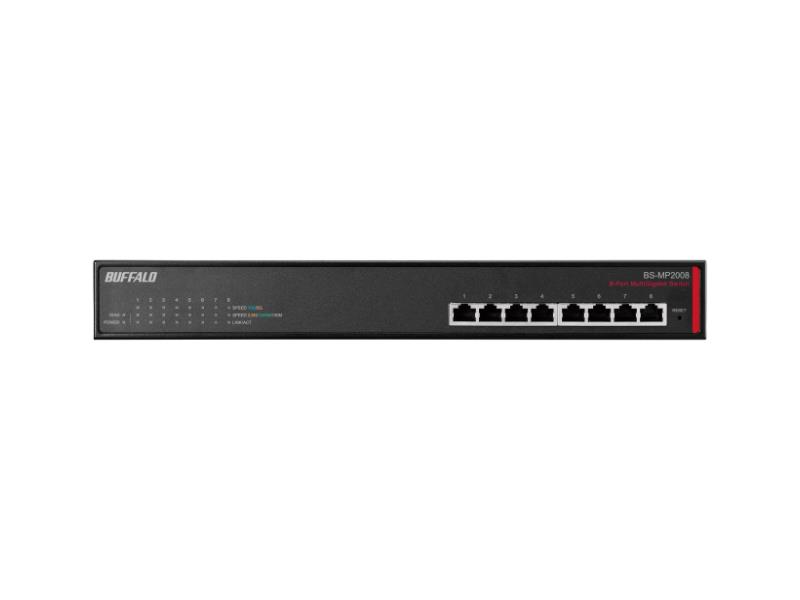Buffalo Gigabit Unmanaged Poe Switch 8-Port Metal Chassis Lifetime
