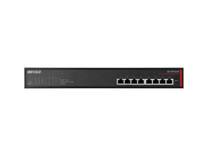 Buffalo Gigabit Unmanaged Poe Switch 8-Port Metal Chassis Lifetime