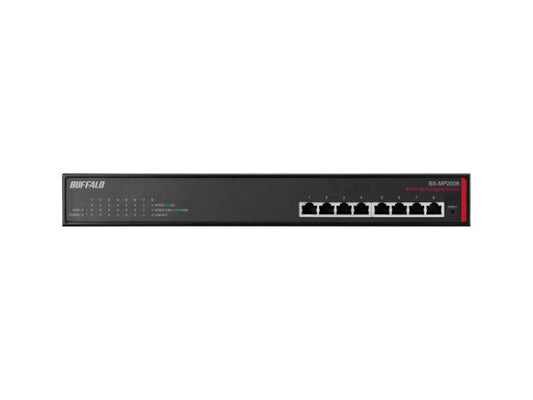 Buffalo Gigabit Unmanaged Poe Switch 8-Port Metal Chassis Lifetime