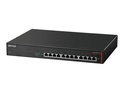 Switch PoE Gigabit no administrado Buffalo - Chasis metálico con puerto de larga duración