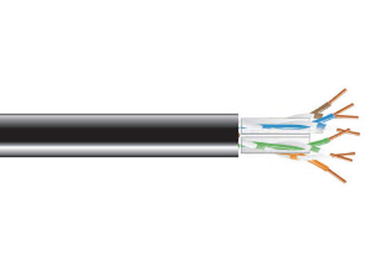 Cable elevador sólido Cat6A 1000 de Black Box Corp., color negro