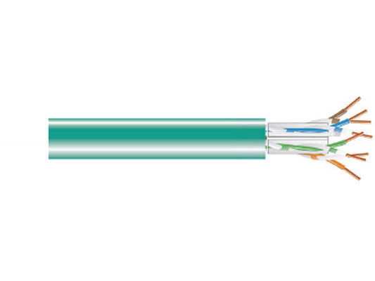 Cable vertical sólido Cat6A 1000 de Black Box Corp, color verde