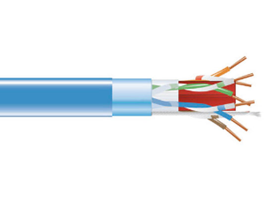 Cable Cat6A a granel F/UTP 1000 de Black Box Corp. PVC azul