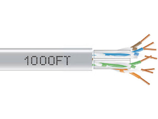 Plenum sólido Cat6A 1000 de Black Box Corp. Gris