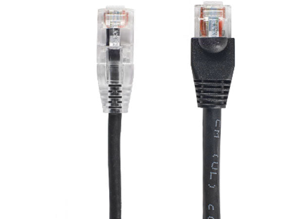 Cable Slim-Net de PVC de calibre 28, sin enganches, color negro, 90 cm (3 pies) de Black Box Corp.