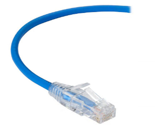 Cable Slim-Net de PVC de calibre 28, antienganches, color azul, 30 cm, de Black Box Corp.