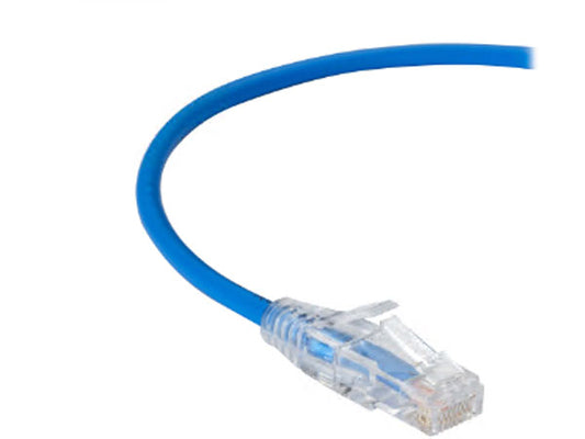 Cable Slim-Net de PVC de calibre 28, antienganches, color azul, 2,13 m, de Black Box Corp.