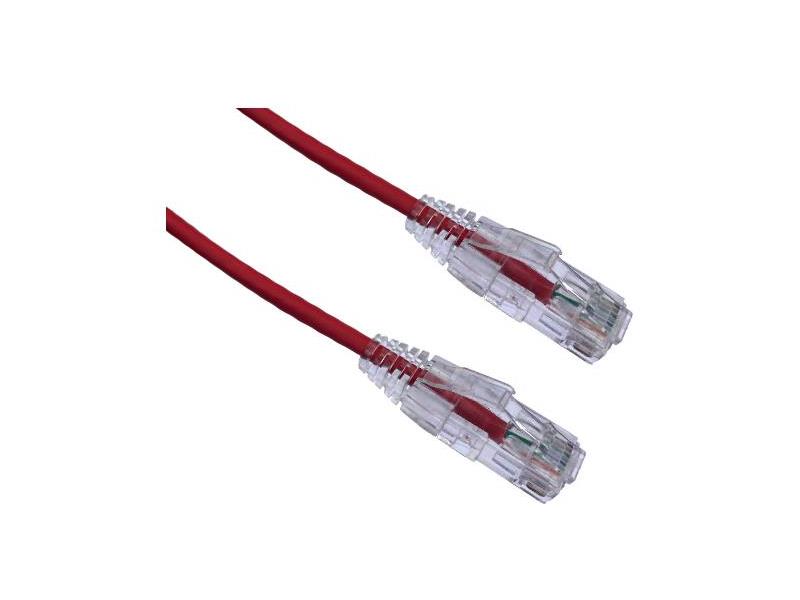 Cable de conexión Axiom Cat6 Bendnflex ultrafino sin enganches de 1,2 m, 550 MHz (rojo)