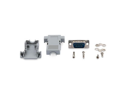 Connecteur D-Sub mâle à souder DB9 avec coque arrière