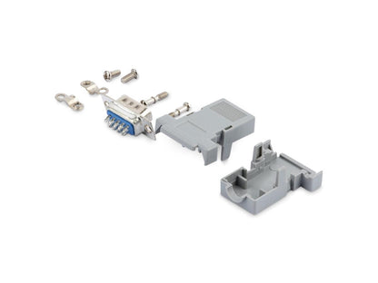 Connecteur D-Sub mâle à souder DB9 avec coque arrière