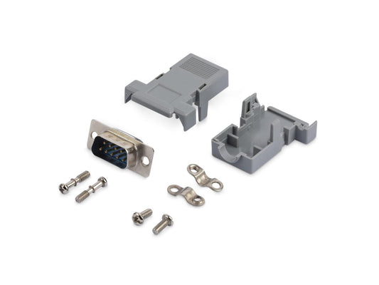Connecteur D-Sub mâle à souder DB9 avec coque arrière