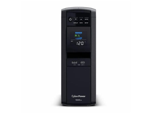 Cyberpower 1500Va/1000W, Pfc Sine Wave Mini-Tower Ups, 12 Nem