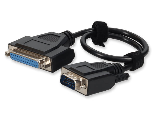 Add-On 1Ft Db-25/Db-9 F/M Black Adapter Cable