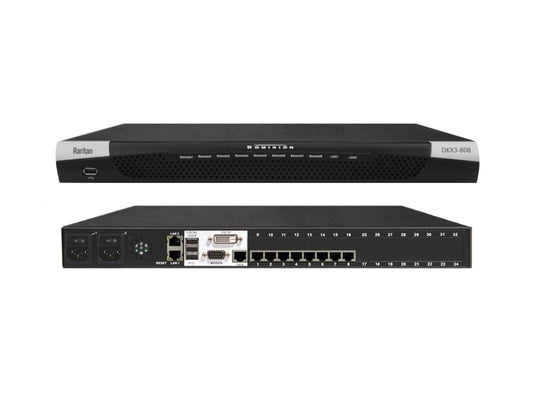 Conmutador KVM sobre IP Legrand-Raritan de 8 puertos, 8 usuarios remotos, DVI Loc