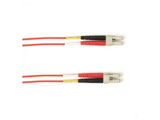 Cable de conexión de fibra óptica dúplex de 50 mm de Black Box Corp, PVC, rojo, LCLC