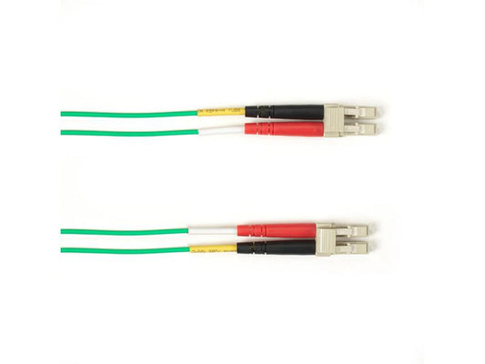 Cable de conexión de fibra óptica dúplex de 62,5 mm de Black Box Corp, PVC, GN, LCLC