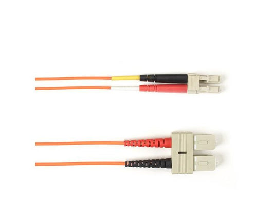 Cable de conexión de fibra óptica dúplex de 62,5 mm de Black Box Corp, PVC, O, Sclc