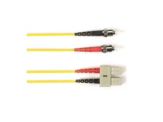 Cable de conexión de fibra óptica dúplex de 62,5 mm de Black Box Corp, PVC, Yl, STSC