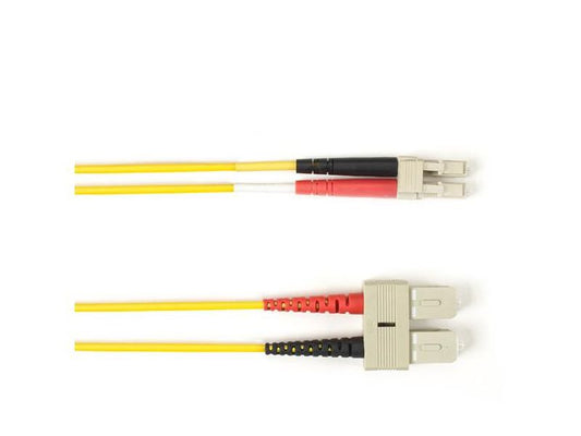 Cable de conexión de fibra óptica dúplex de 62,5 mm de Black Box Corp, PVC, YL, SCLC