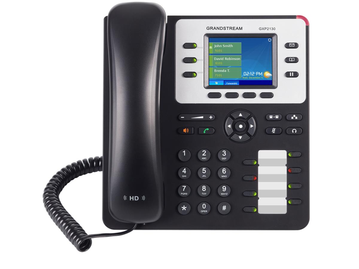 Grandstream 3 Lines, 3 Sip Accounts, Poe + Gige, Color