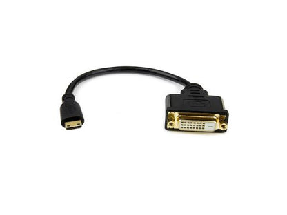 Cable mini HDMI a DVI-D macho a hembra de 8 pulgadas (20 cm)