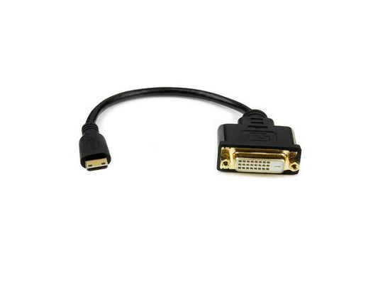 Cable mini HDMI a DVI-D macho a hembra de 8 pulgadas (20 cm)
