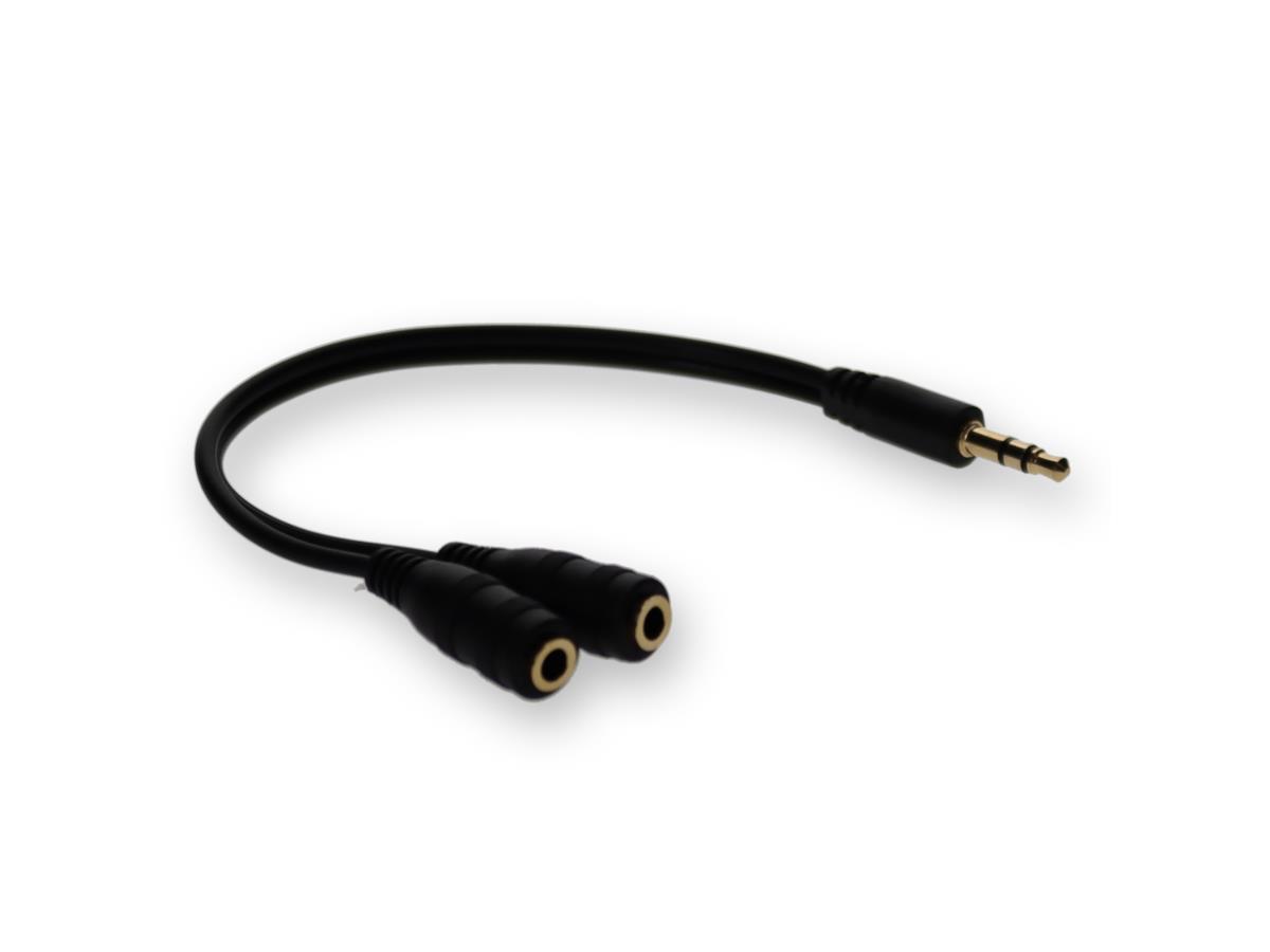 Add-On5Pk 8In Audio M/F Splitter Cable