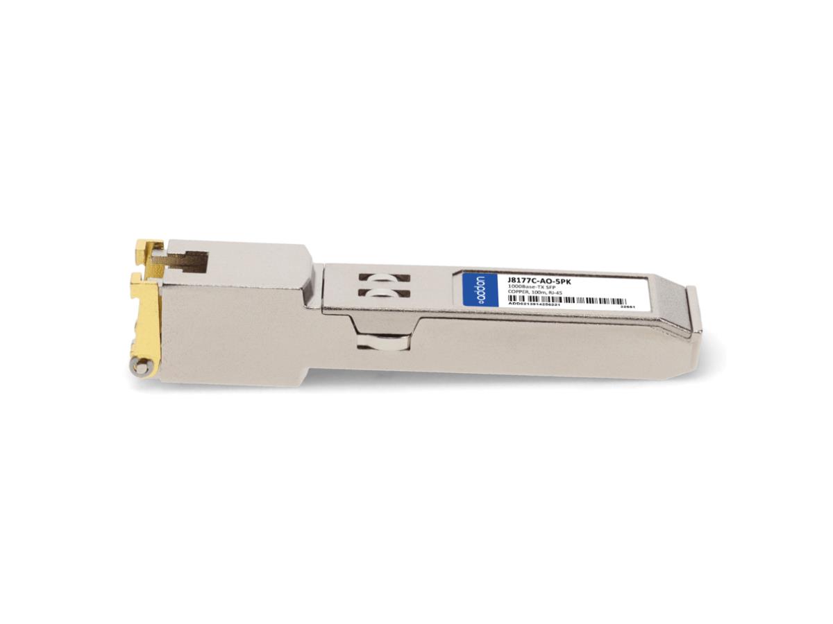 Add-On 5Pk Hp J8177C Comp Taa Cu Sfp Rj-45 Xcvr