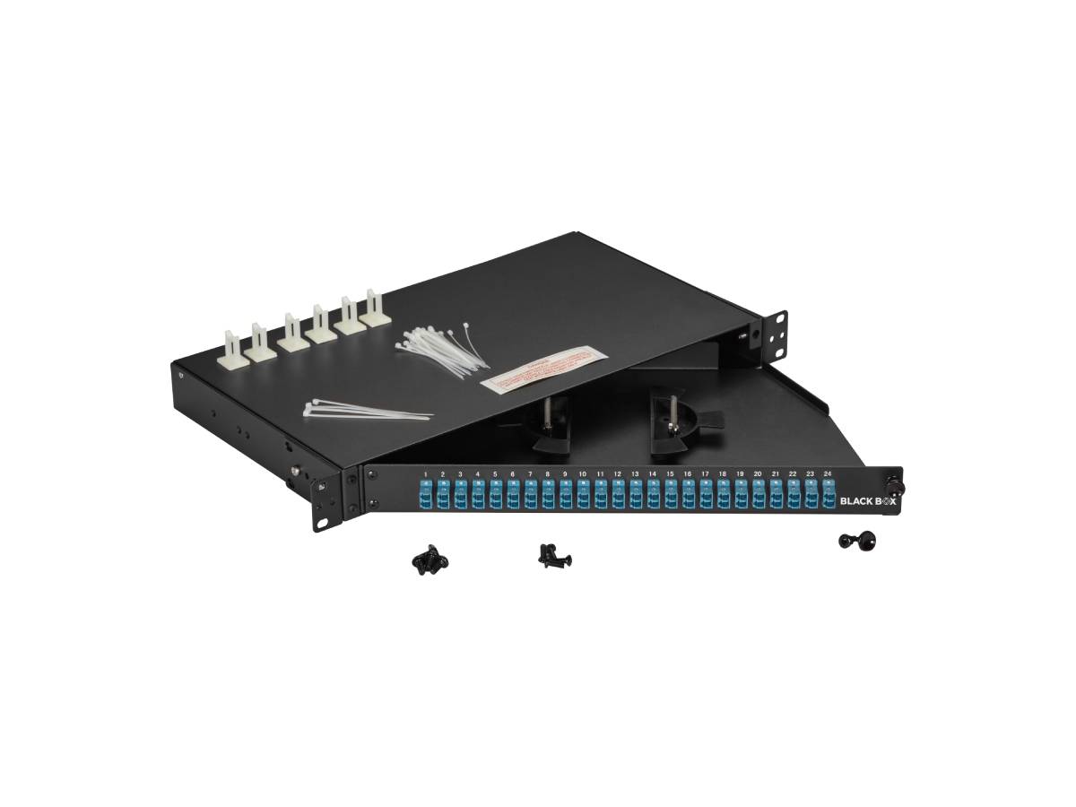 Black Box Corp T Fiber Panel, 1U, Loaded With ( Jpm385A