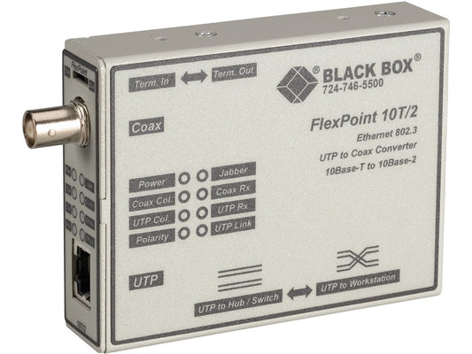 Black Box Corp T 10Base-T To Bnc Media Converte Lmc210A