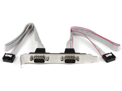 Startech.Com - Soporte de puerto serie DB9 de 2 puertos y 16 pulgadas a conector de 10 pines