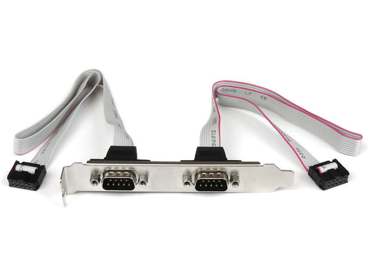 Startech.Com - Soporte de puerto serie DB9 de 2 puertos y 16 pulgadas a conector de 10 pines