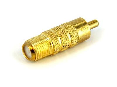 Adaptador coaxial tipo RCA a F M/F