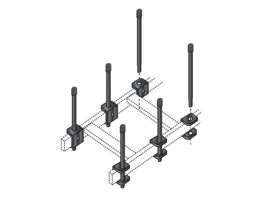 Poste de retención de cable Black Box Corp. Negro