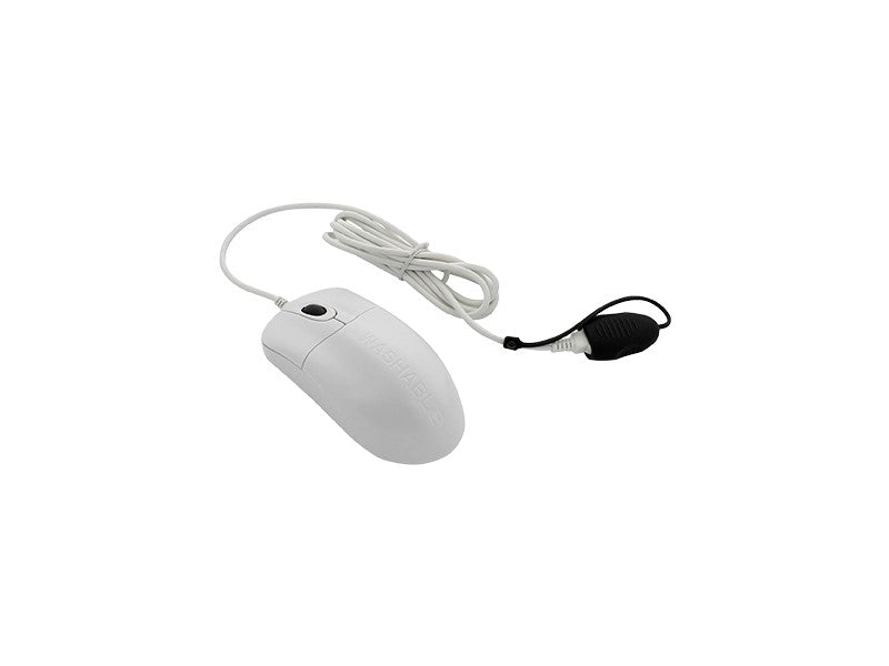 Waterproof, Scroll Wheel, 2 Button, White, Usb