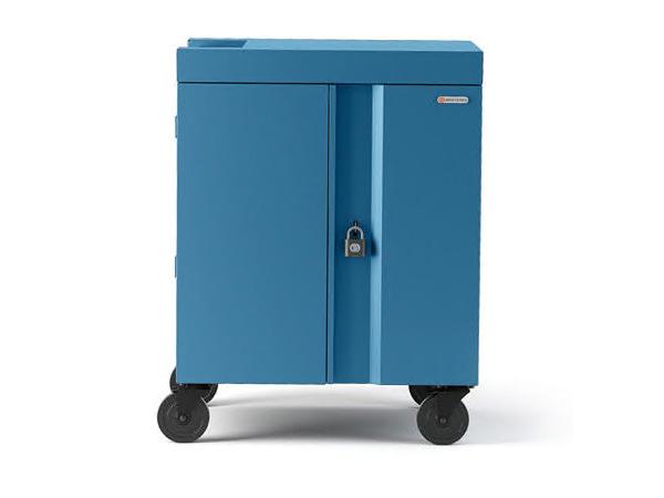 Bretford Cube Charge Cart 32 Ac, Sky Blue Finish