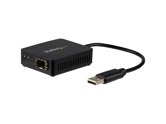 Convertidor USB a fibra óptica Startech.Com - SFP abierto - 100 Mbps - W