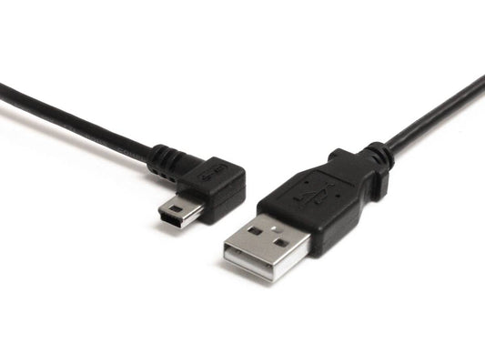 Cable mini USB en ángulo izquierdo de Startech.Com de 0,9 m (3 pies) - USB 2.0 AT