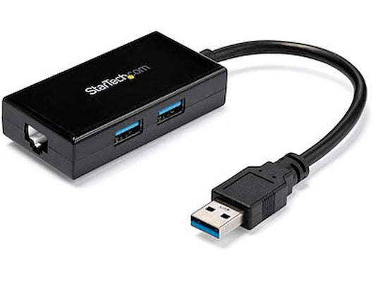 Concentrador USB 3.0 de 2 puertos con Ethernet Startech.Com - USB 3.0 x 2 - Giga