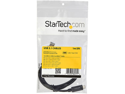 Startech.Com 3 Ft 1M Usb To Usb C Cable - Usb 3.1 10Gpbs - Usb-If
