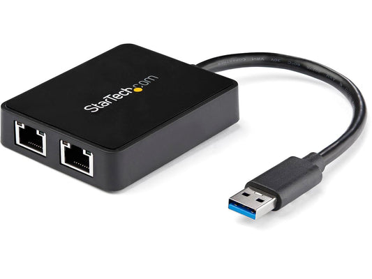 Adaptador USB 3.0 a Ethernet Gigabit de dos puertos con puerto USB de Startech.Com