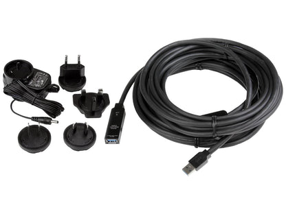Startech.Com 32.8 Ft Active Usb 3.0 Extension Cable With Ac Power