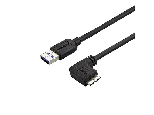 Cable Micro USB 3.0 Delgado Startech.Com de 2 m y 1,8 m M/M - Ángulo Recto